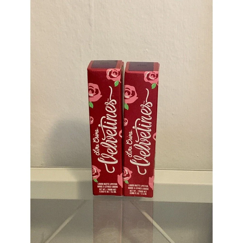 (2) Lime Crime POSH Velvetines Liquid Lipstick Matte Metallic Purple Shimmer NEW